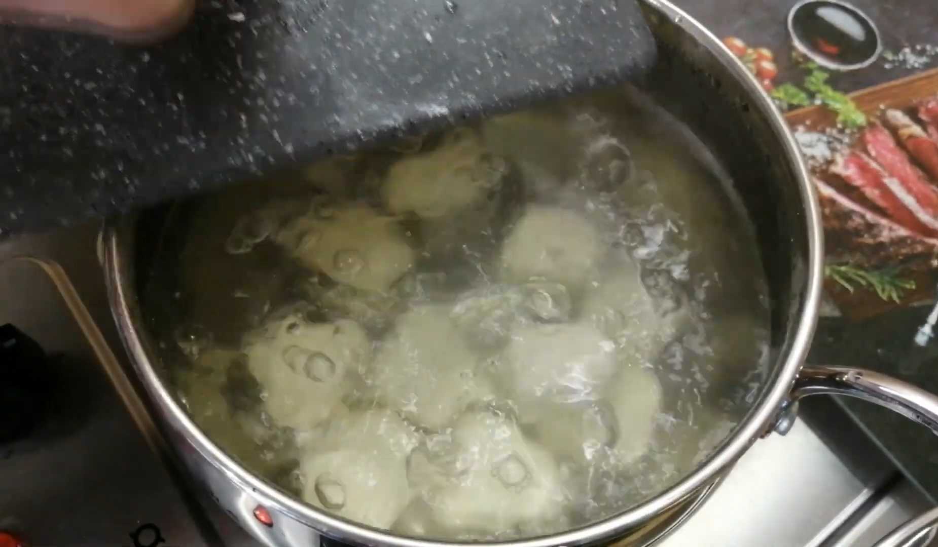 Ленивые вареники с рисовой мукой и клубничным джемом-Шаг 10