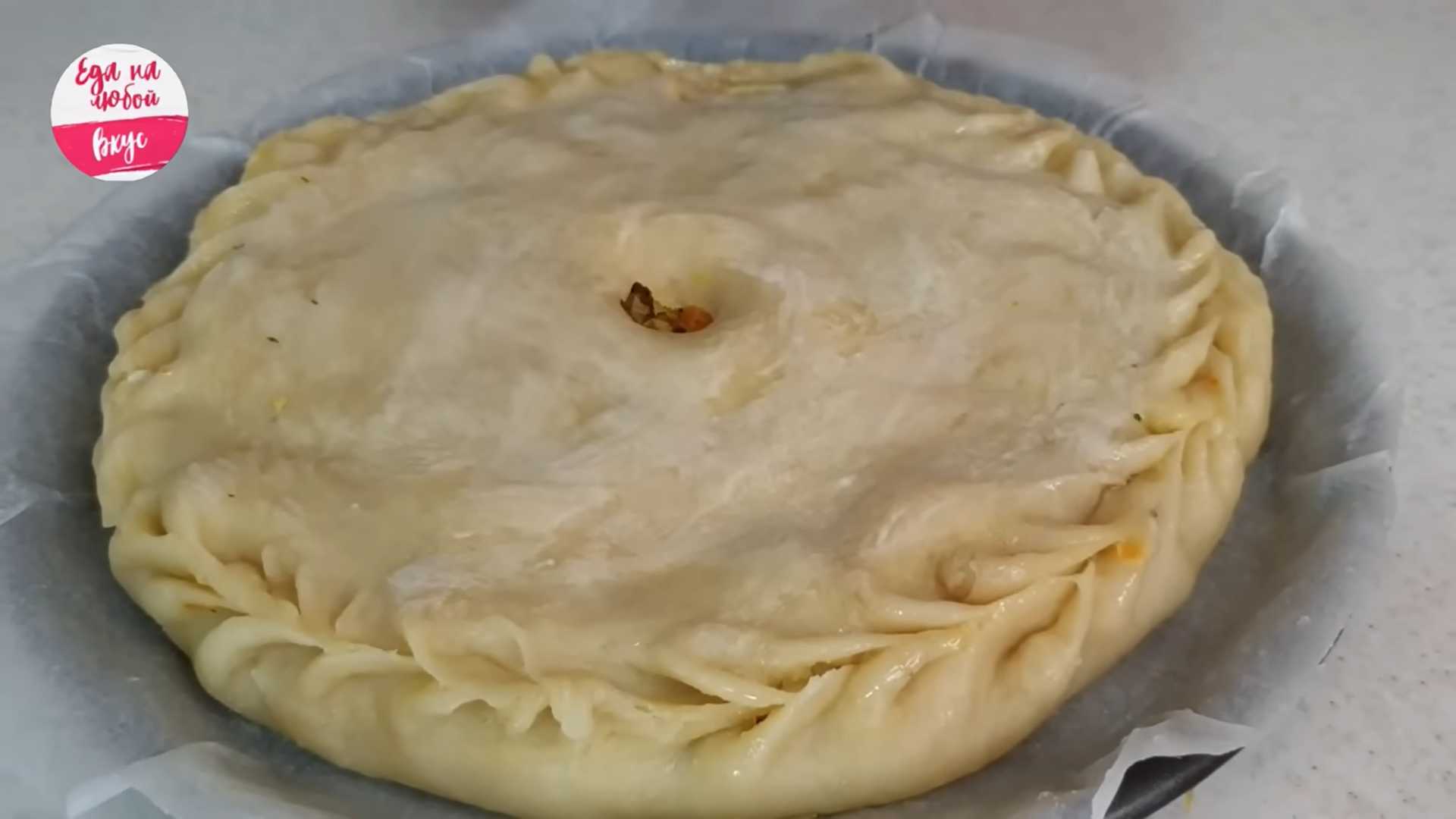 Постный заливной пирог с капустой-Шаг 11