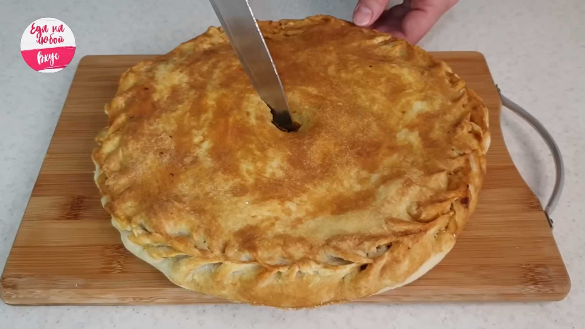 Постный заливной пирог с капустой-Шаг 12