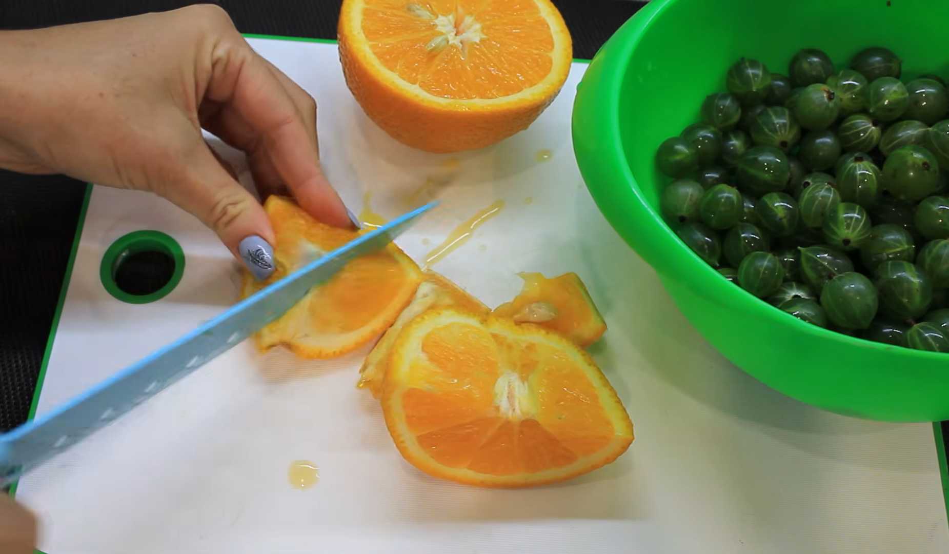 Варенье из крыжовника с апельсином-Шаг 3