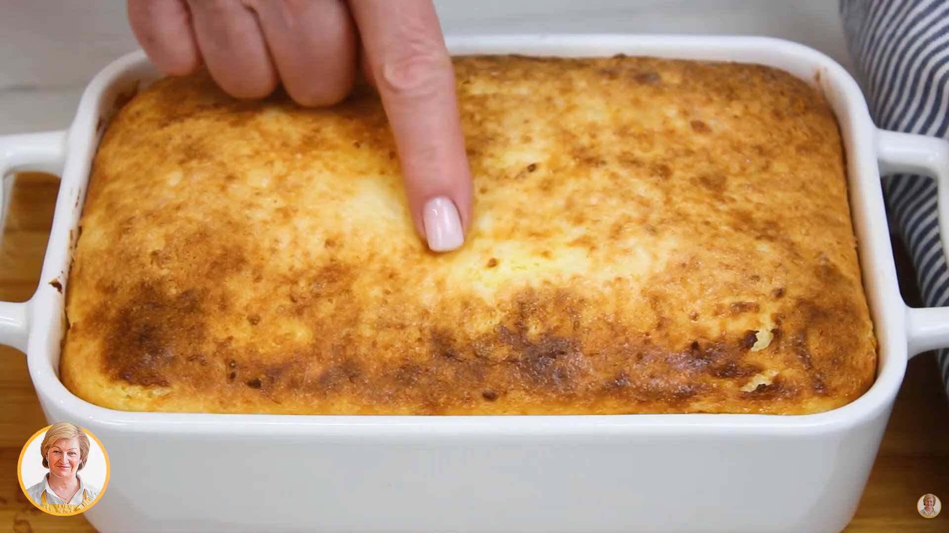 Творожная запеканка с персиками-Шаг 7
