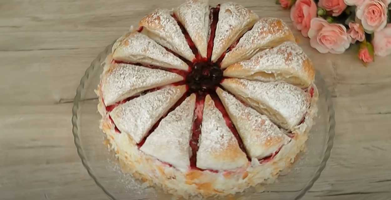 Торт из слоеного теста с йогуртовым кремом-Шаг 15