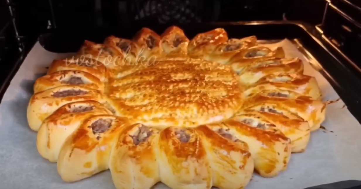 Мясной пирог Солнышко-Шаг 14
