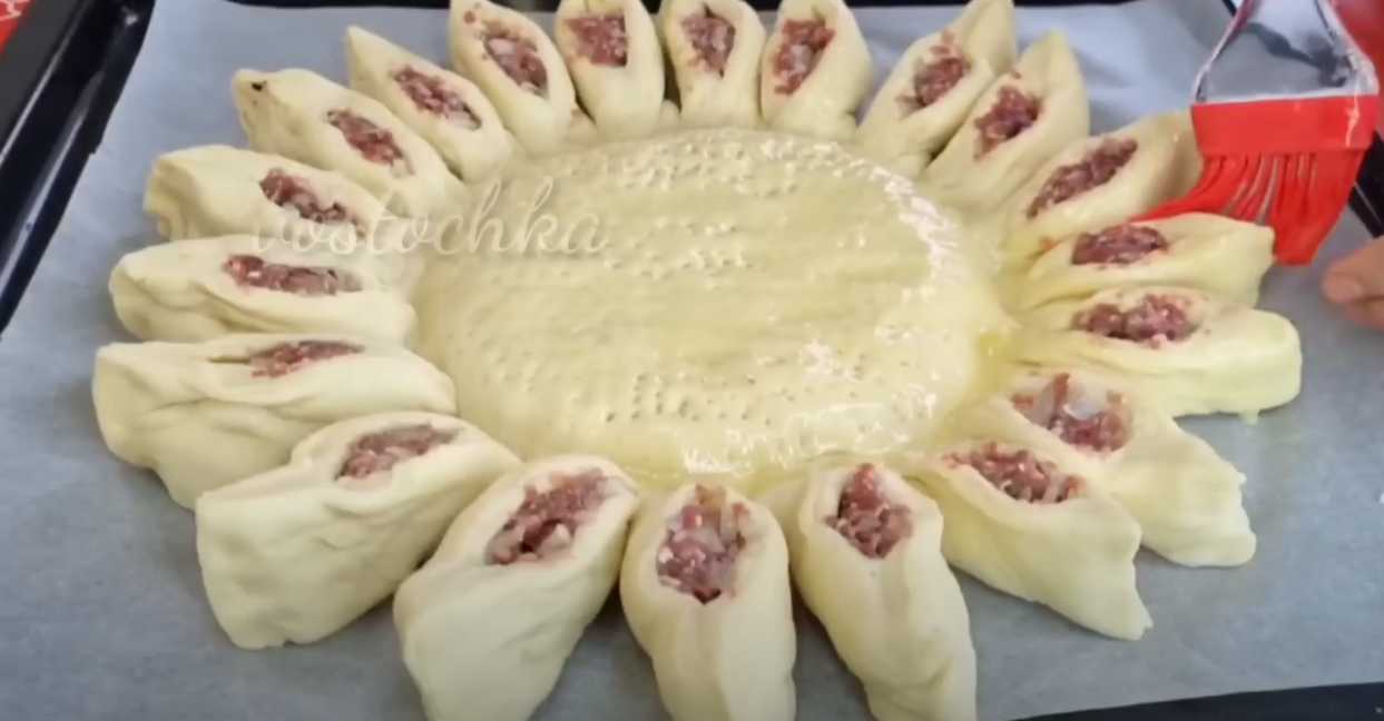 Мясной пирог Солнышко-Шаг 13