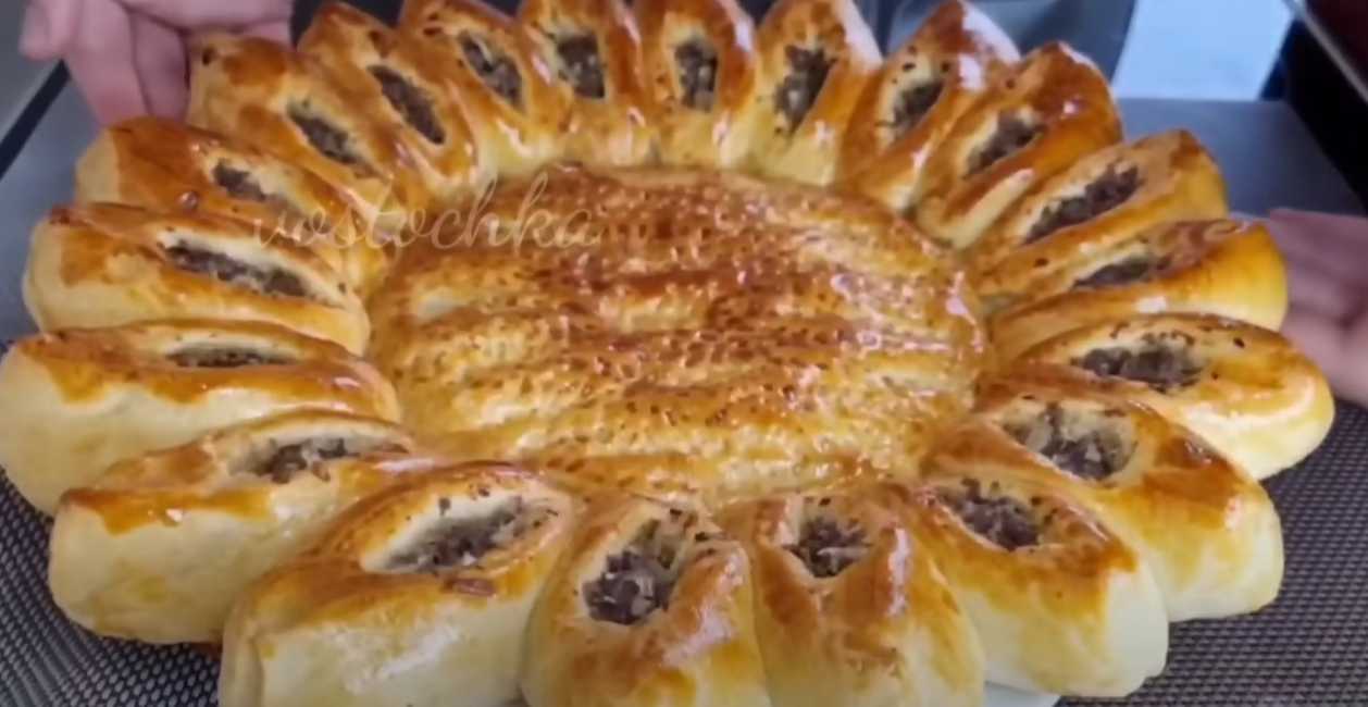 Мясной пирог Солнышко-Шаг 15
