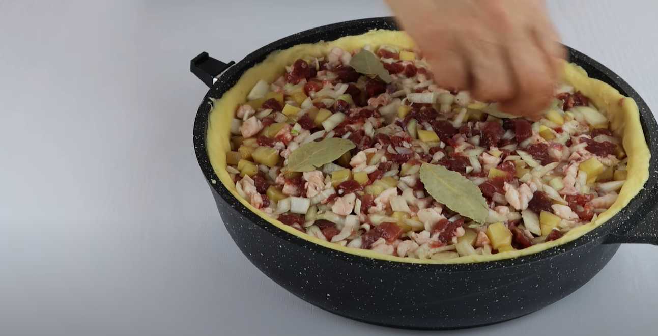 Татарский пирог с мясом и картофелем Зур Бэлиш-Шаг 10