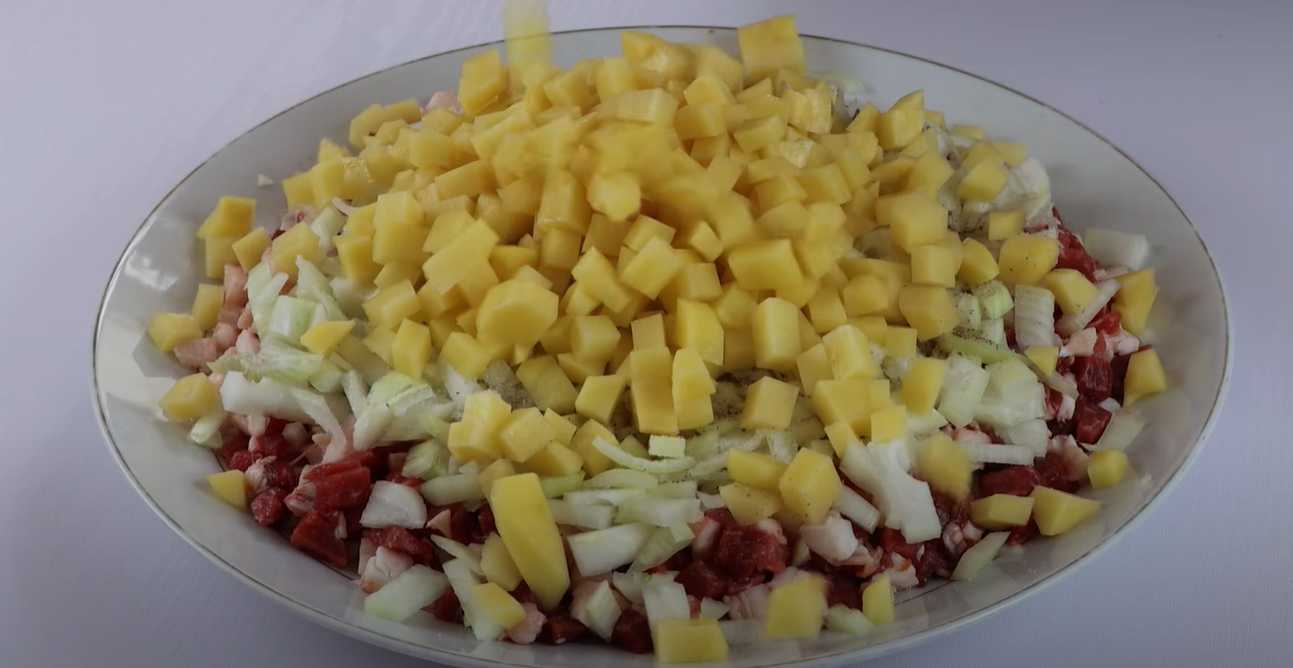 Татарский пирог с мясом и картофелем Зур Бэлиш-Шаг 3