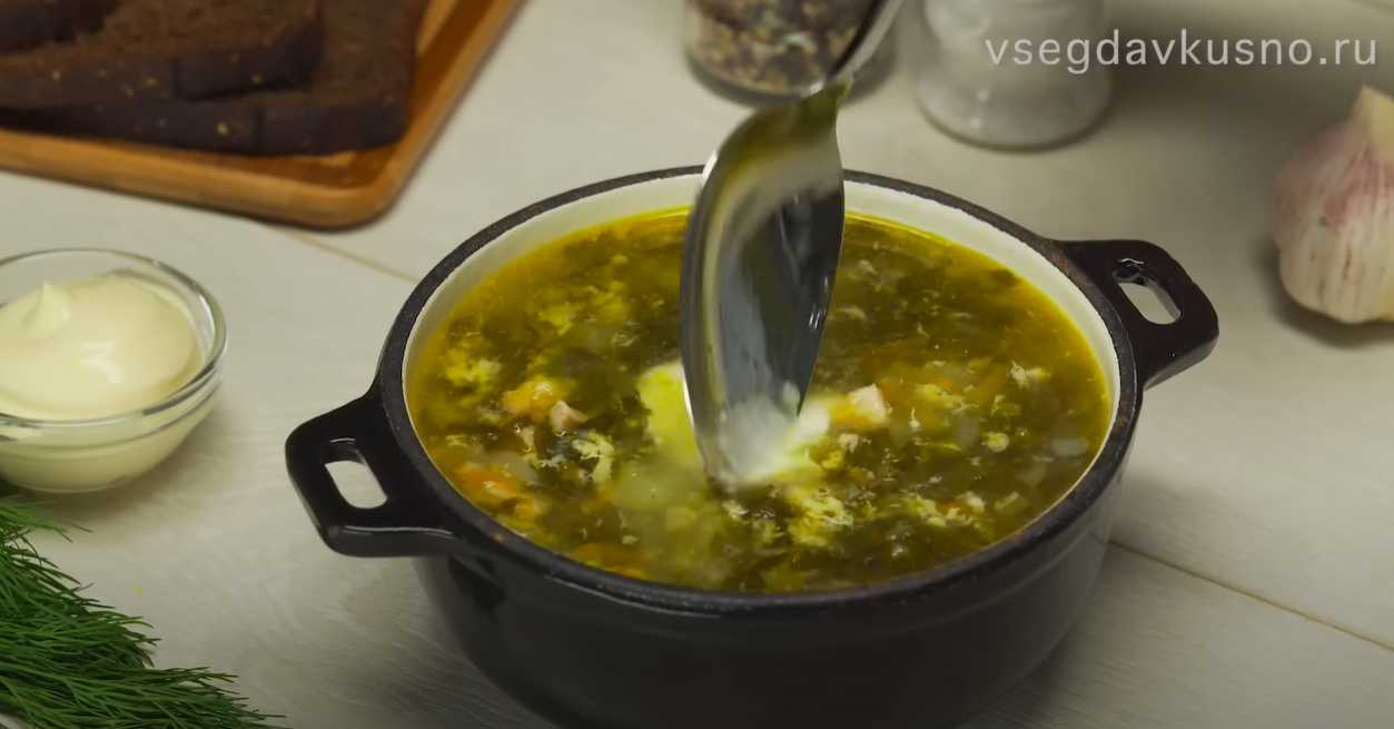Классический щавелевый суп с яйцом и курицей-Шаг 9