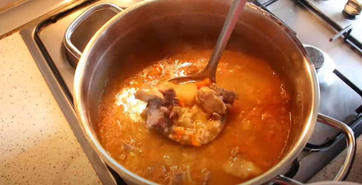 Классический мясной суп с перловкой-Шаг 11