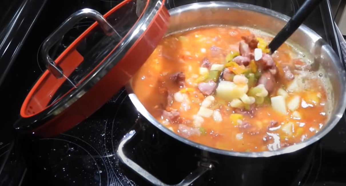 Классический фасолевый суп с мясом-Шаг 11