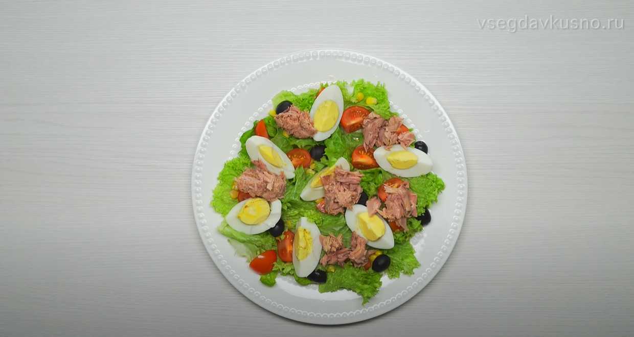 Нисуаз классический салат с тунцом и кукурузой-Шаг 7