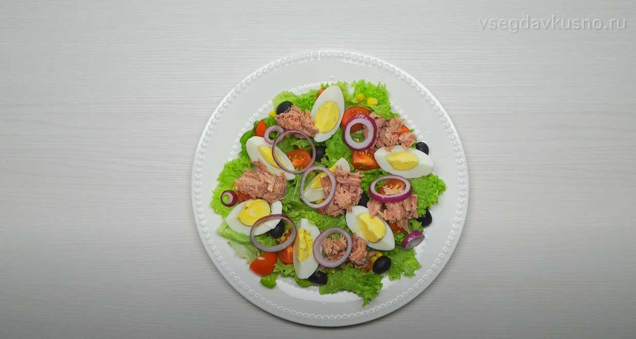 Нисуаз классический салат с тунцом и кукурузой-Шаг 8