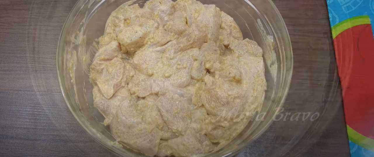 Шашлык из курицы в духовке-Шаг 3
