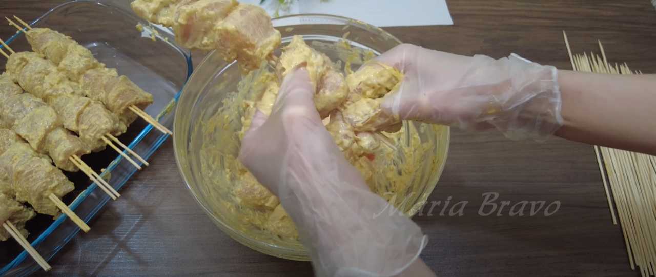 Шашлык из курицы в духовке-Шаг 6
