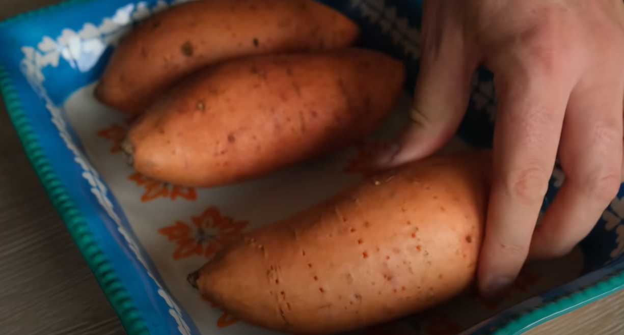 Запеченный батат с овощами-Шаг 1