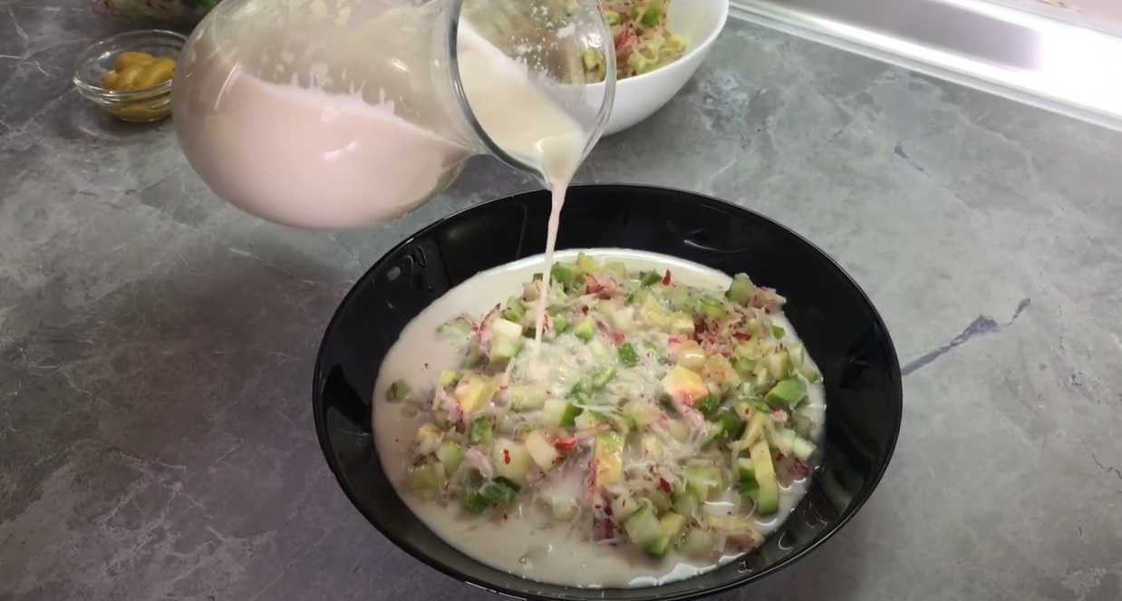 Постная окрошка без мяса-Шаг 7