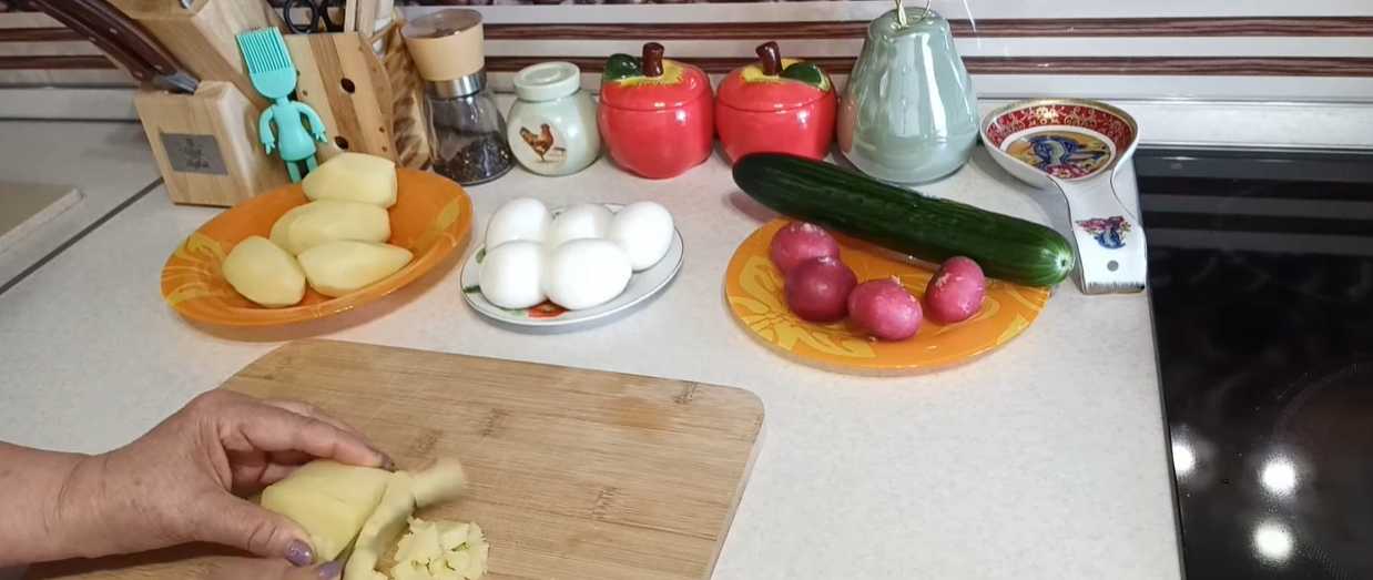 Окрошка с говядиной на квасе-Шаг 2