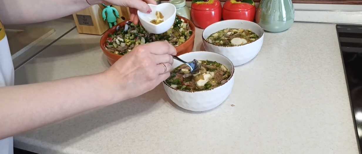 Окрошка с говядиной на квасе-Шаг 6