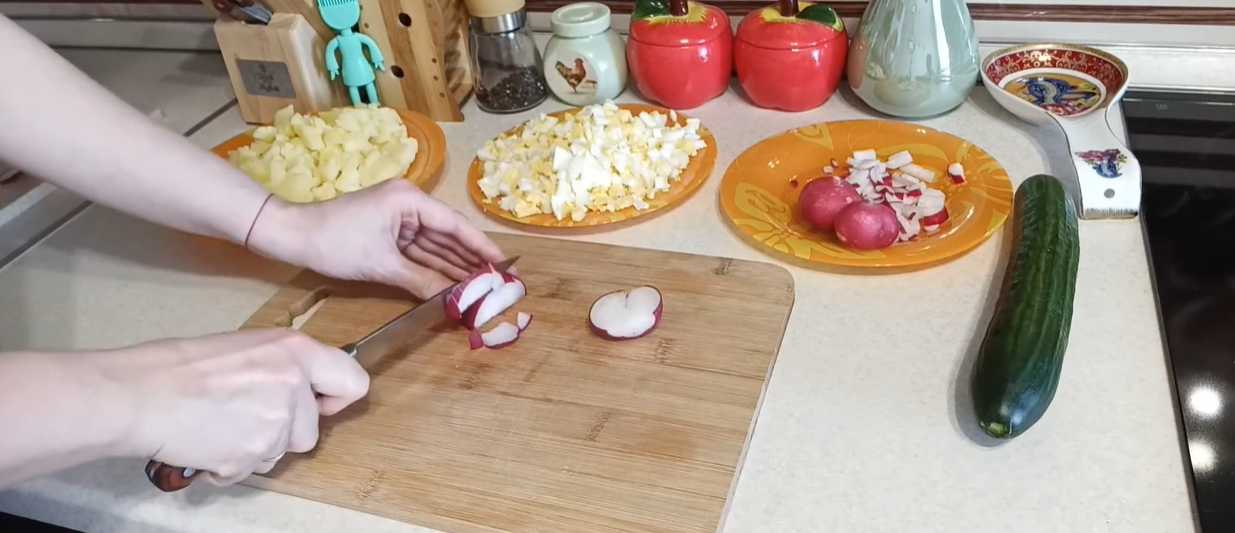 Окрошка с говядиной на квасе-Шаг 3