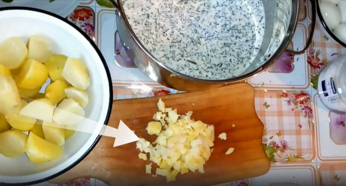 Окрошка на воде с майонезом и лимонной кислотой-Шаг 7