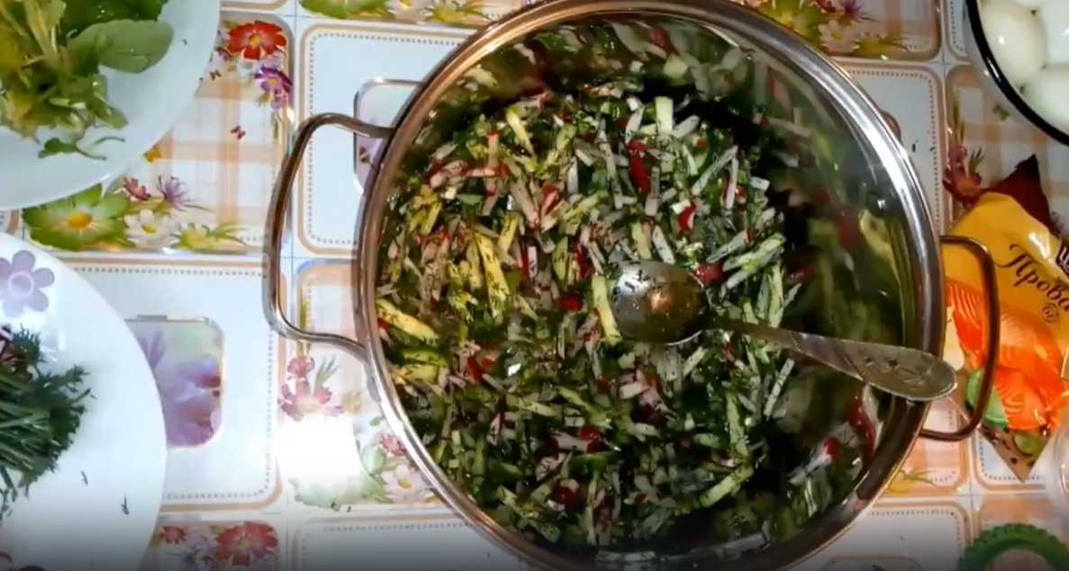 Окрошка на воде с майонезом и лимонной кислотой-Шаг 4