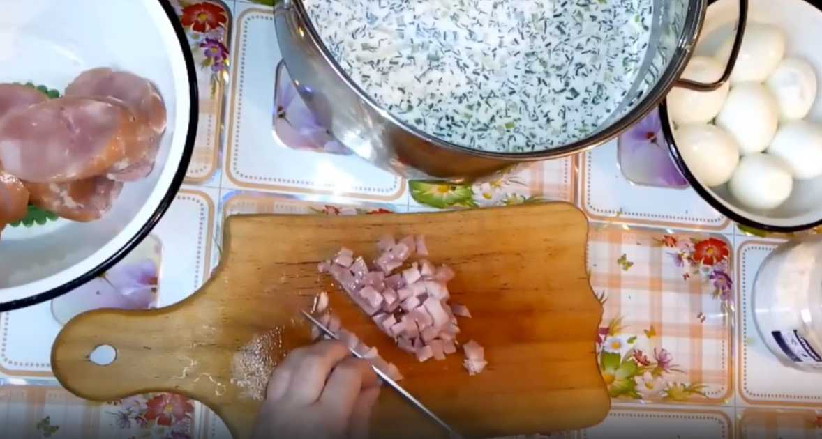 Окрошка на воде с майонезом и лимонной кислотой-Шаг 9