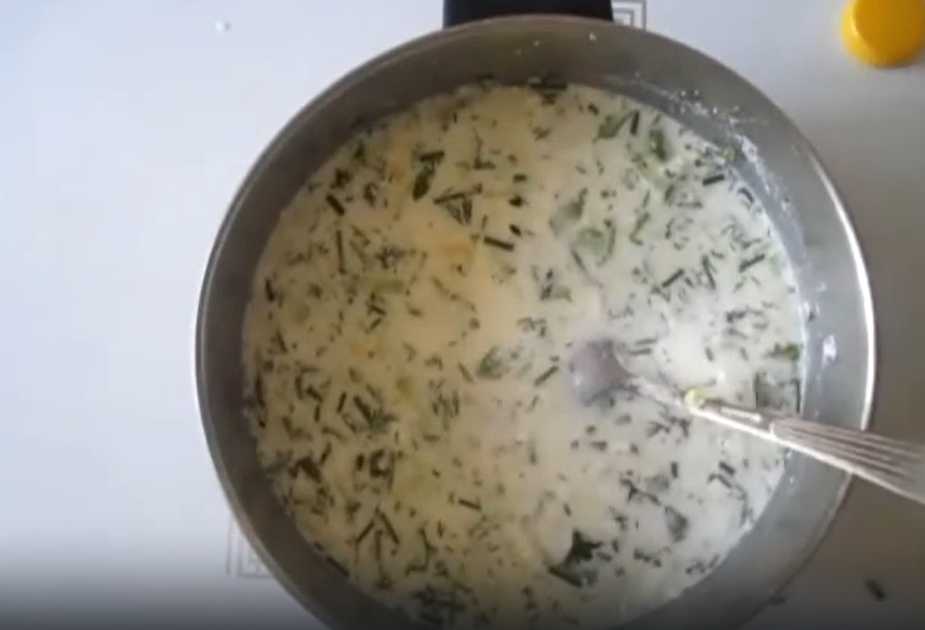 Окрошка с редькой и картофелем на воде с майонезом-Шаг 9