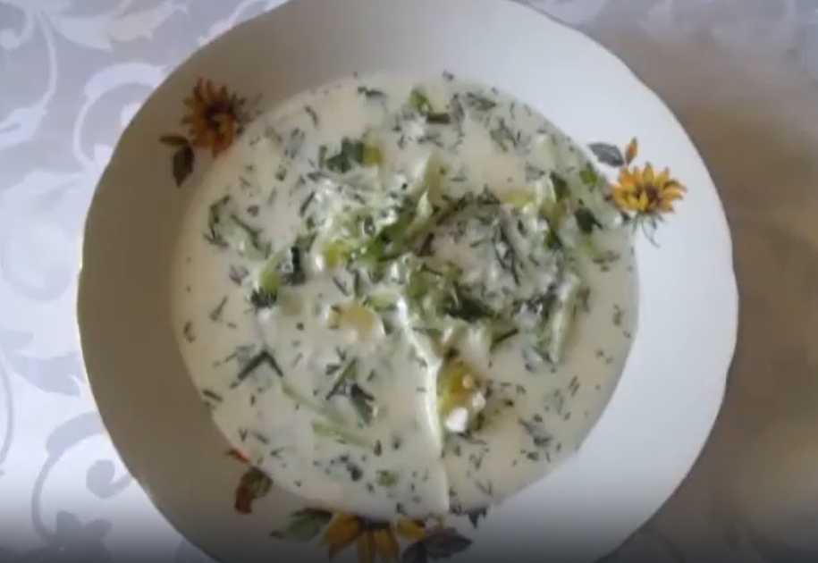Окрошка с редькой и картофелем на воде с майонезом-Шаг 10
