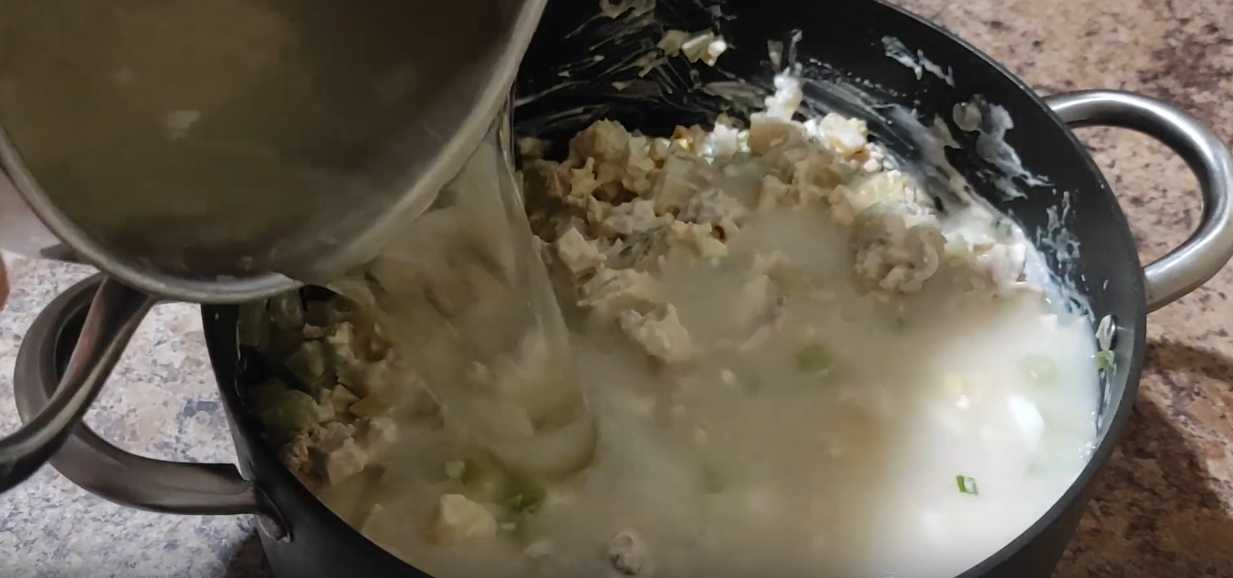 Окрошка на бульоне с курицей-Шаг 10