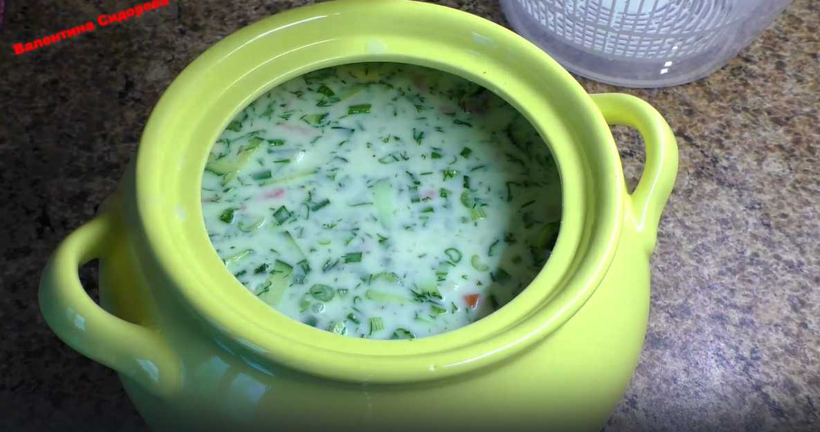 Окрошка без картошки на кефире-Шаг 10
