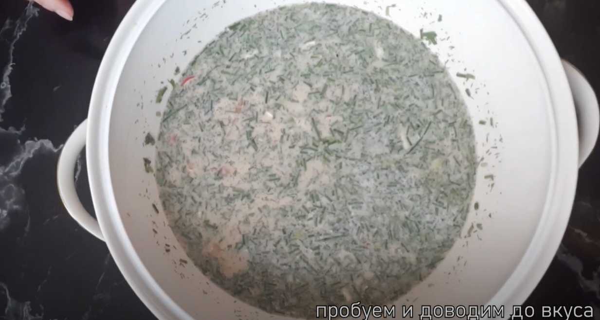 Окрошка с рыбой на квасе-Шаг 10