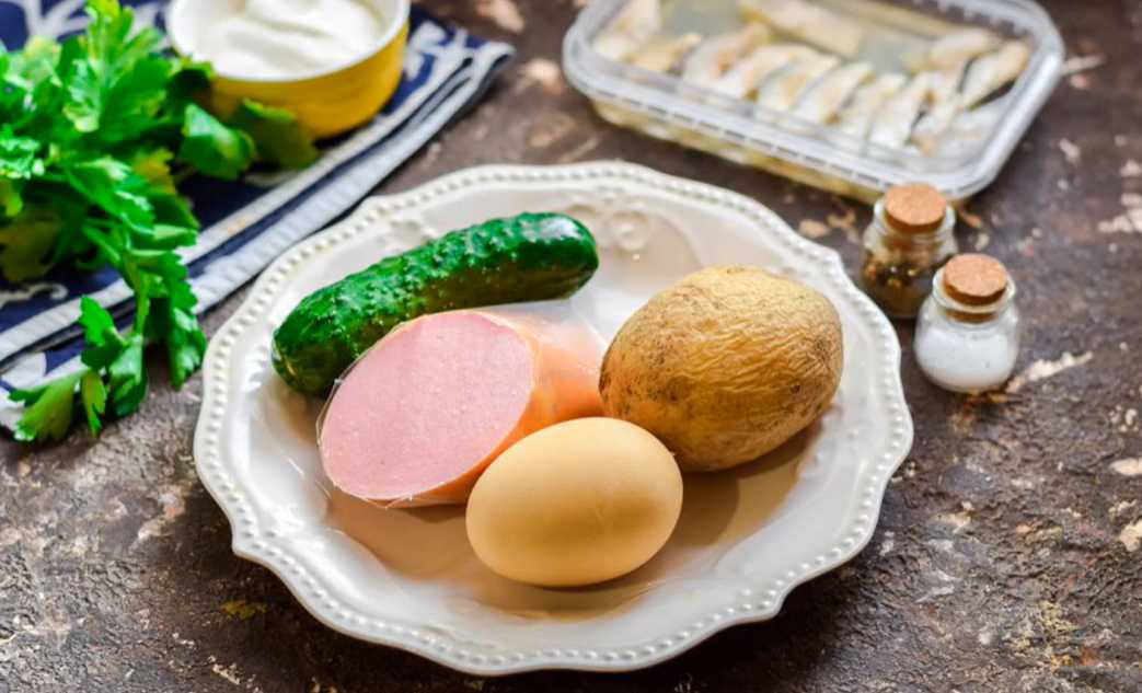 Окрошка с селедкой-Шаг 1