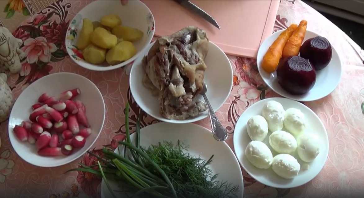 Окрошка со свеклой на кефире-Шаг 1