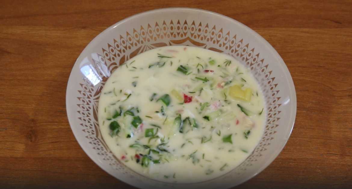 Окрошка на кефире с курицей-Шаг 7