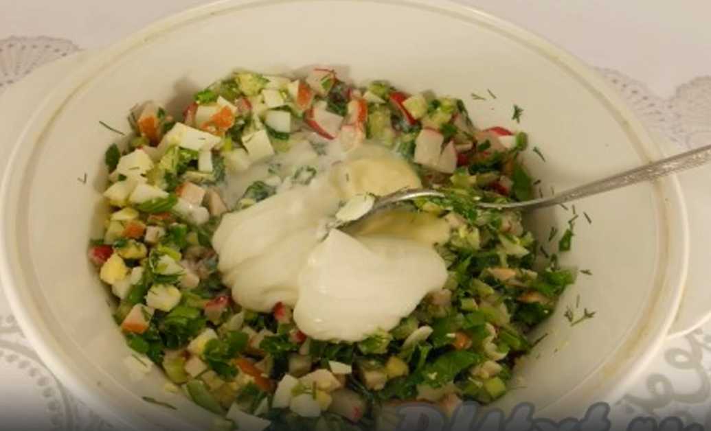 Окрошка на сыворотке с колбасой с редиской-Шаг 3