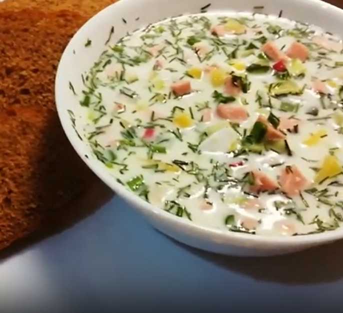 Окрошка с колбасой на воде с майонезом и уксусом-Шаг 4