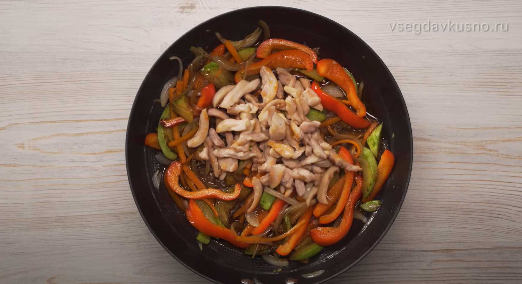 Соба с курицей и овощами-Шаг 13