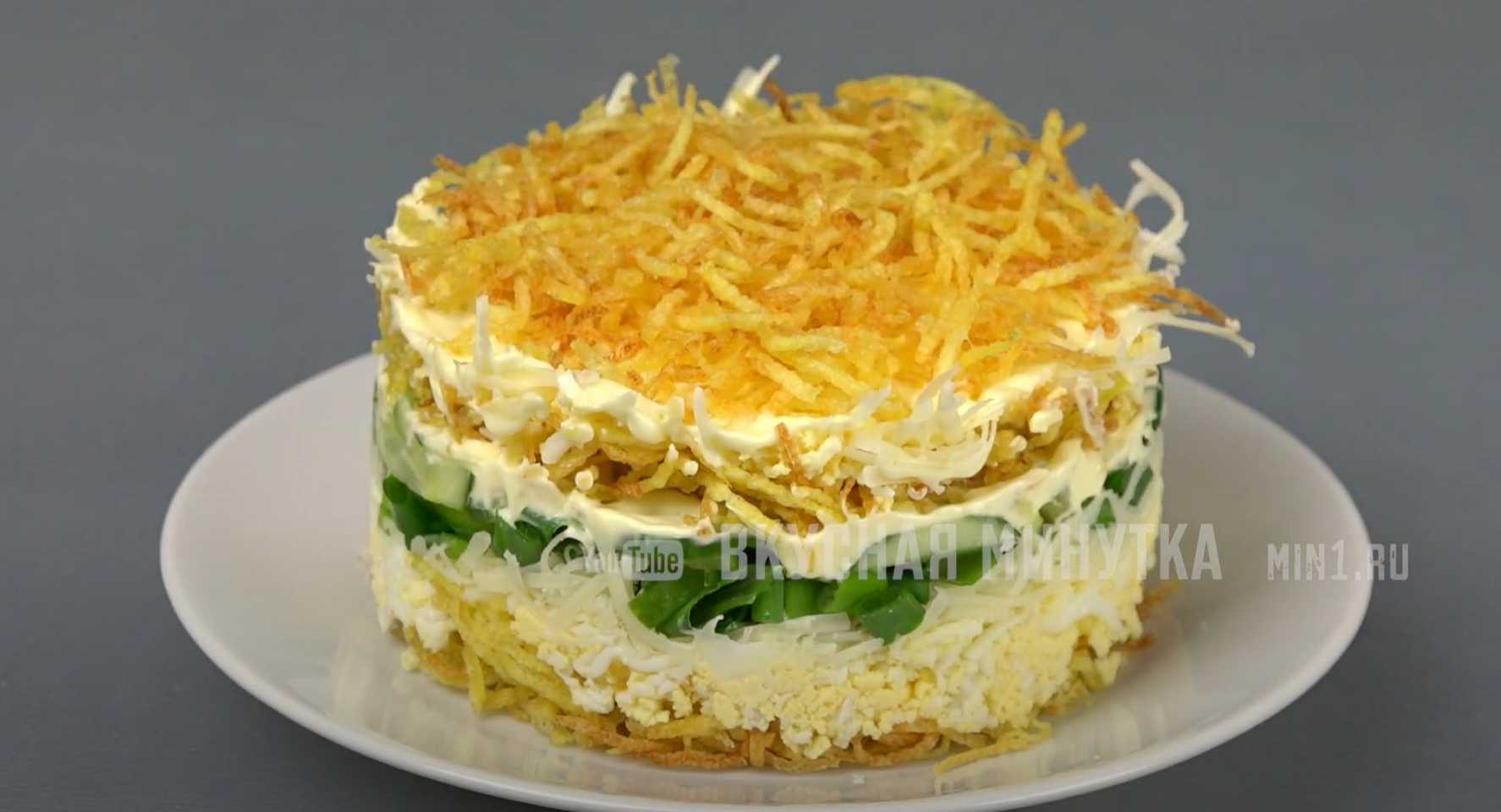 Слоеный салат с картофелем пай-Шаг 12