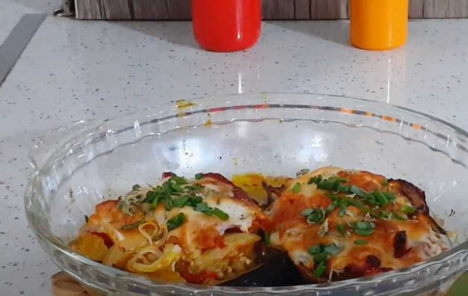 Рецепт: Баклажаны с сыром моцарелла
