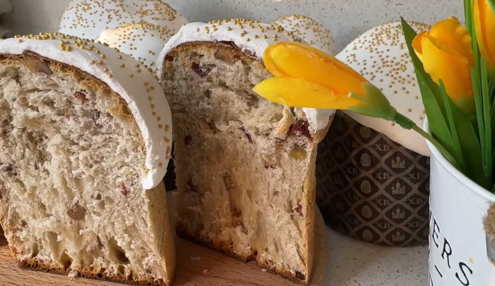 Изображение блюда: Кулич на пшеничной закваске — Eda.Video