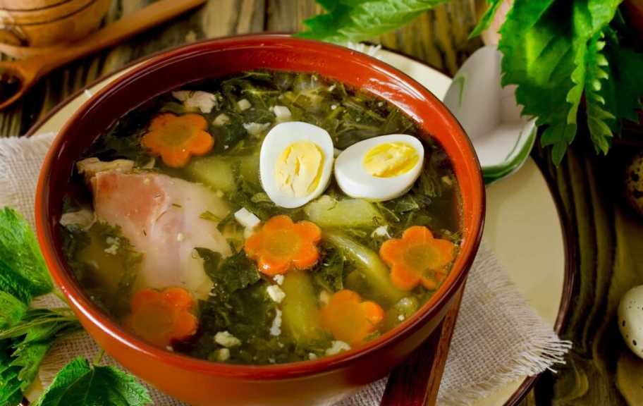 Популярный рецепт — Куриный суп с крапивой