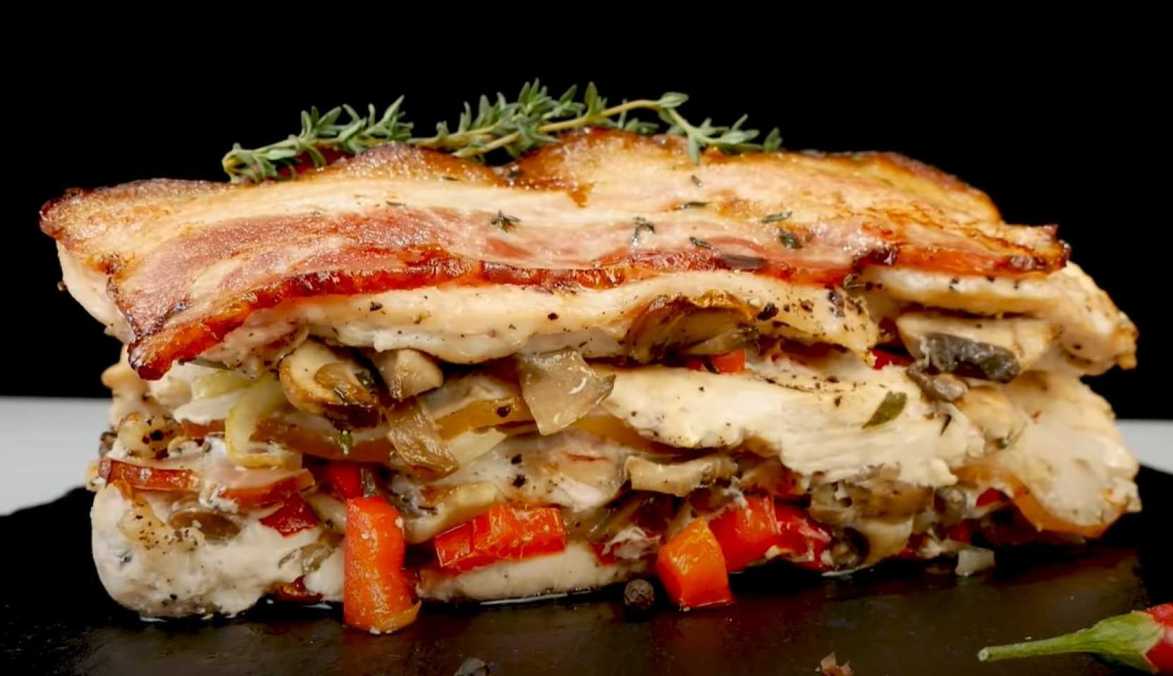 Изображение блюда: Слоеное мясо — Eda.Video