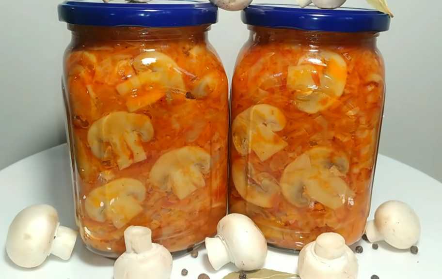 Рецепт: Солянка с шампиньонами на зиму