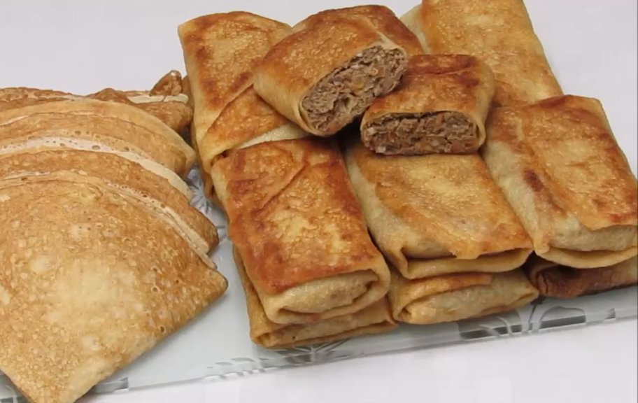 Рецепт: Блины с куриной печенью