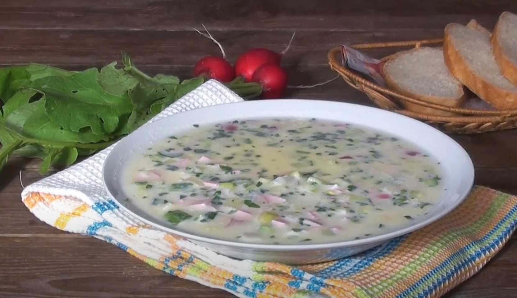 Изображение блюда: Окрошка на белом квасе — Eda.Video