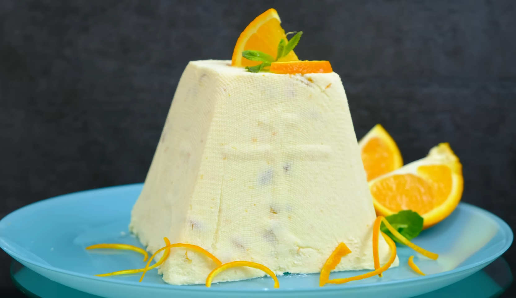 Изображение блюда: Царская творожная пасха без выпечки с курагой и апельсином — Eda.Video