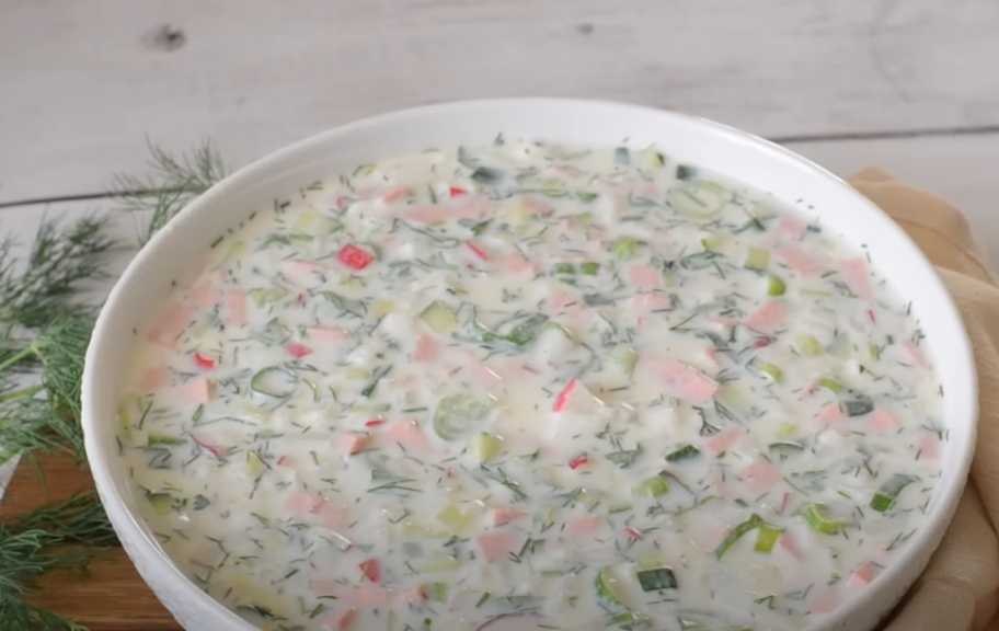 Рецепт: Окрошка на кефире классическая