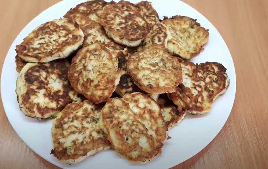 Рецепт: Оладьи из кабачков с творогом