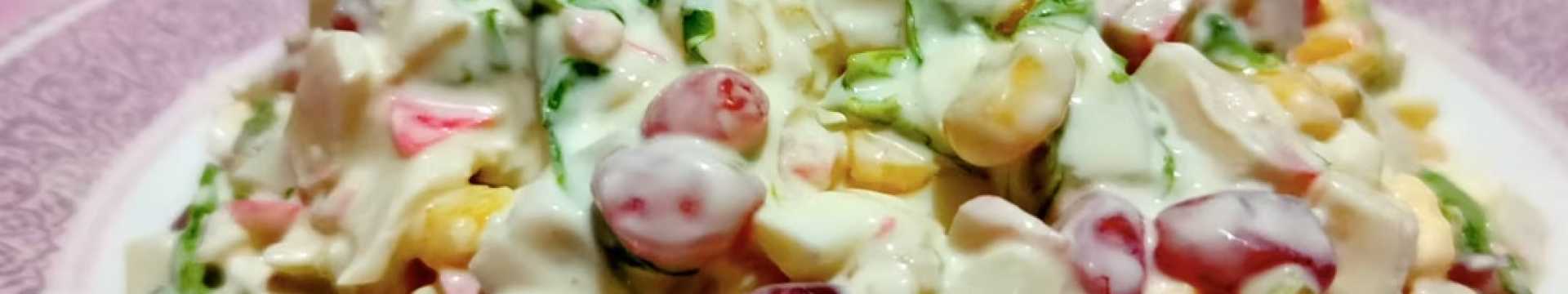 Крабовый салат с гранатом — Eda.Video