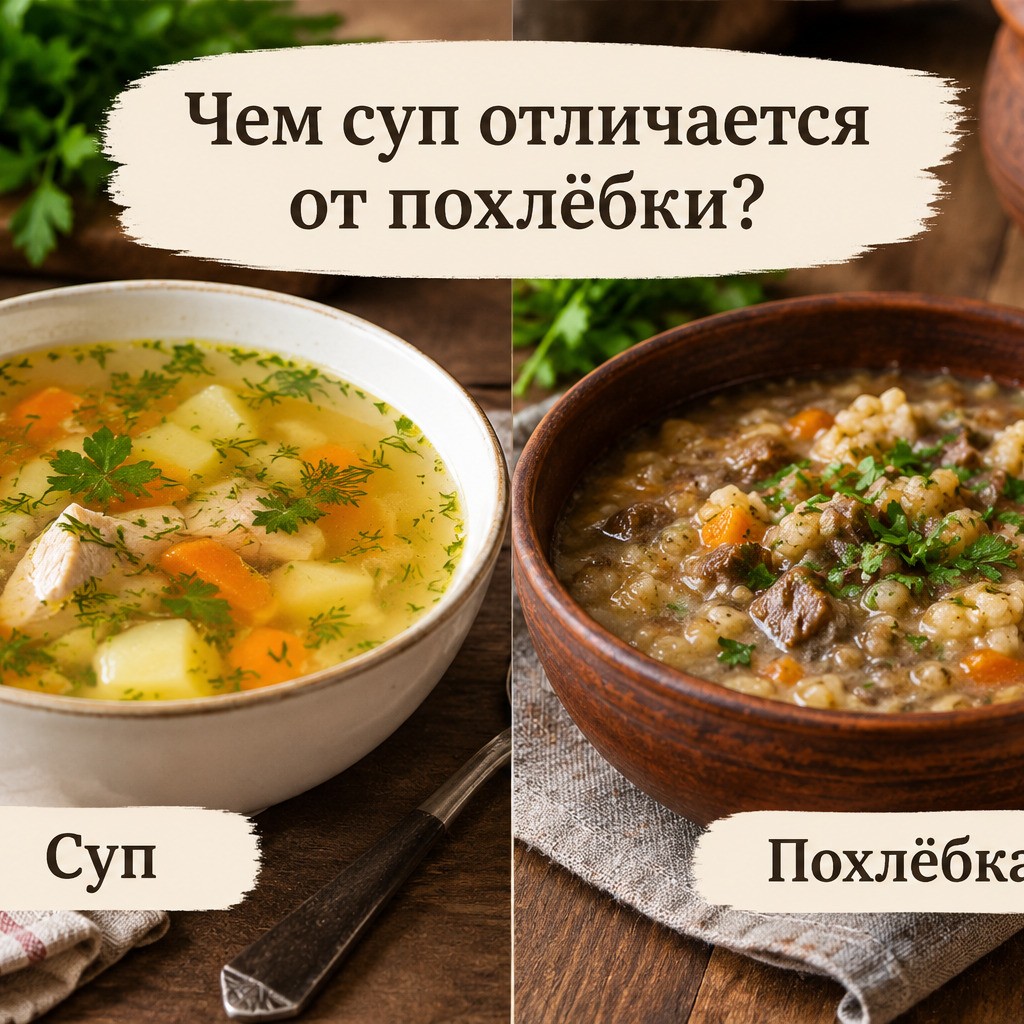 Статья: Чем отличается суп от похлёбки: объясняем простыми словами